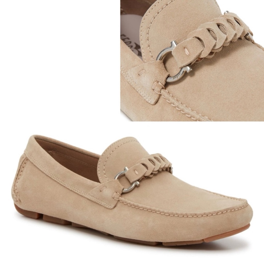 Salvatore Ferragamo Stuart Suede Men Driver Loater